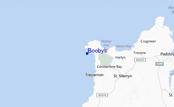 mapa de ubicación de Boobys