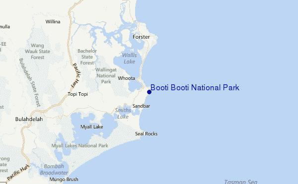 Booti Booti National Park Location Map