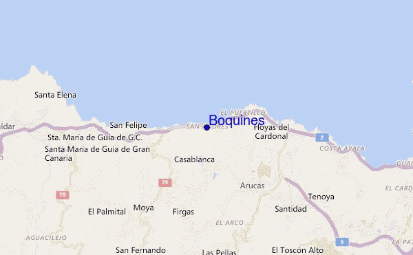 mapa de ubicación de Boquines