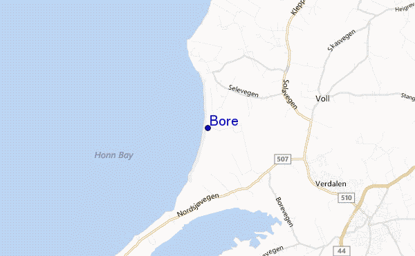 mapa de ubicación de Bore