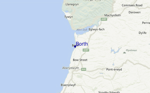 Borth Location Map