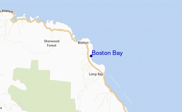 mapa de ubicación de Boston Bay