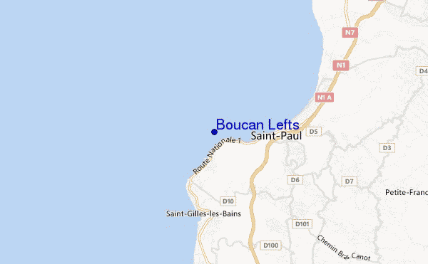 mapa de ubicación de Boucan Lefts