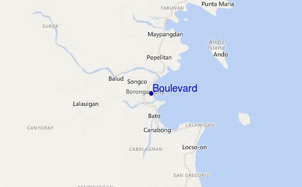 mapa de ubicación de Boulevard