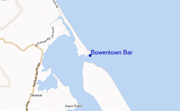 mapa de ubicación de Bowentown Bar