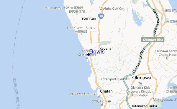 mapa de ubicación de Bowls