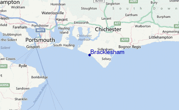 Bracklesham Location Map