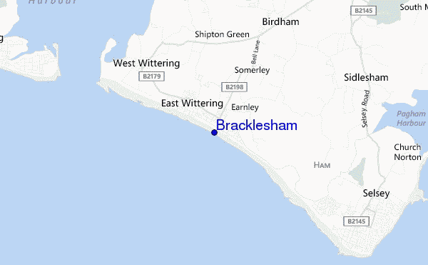 mapa de ubicación de Bracklesham