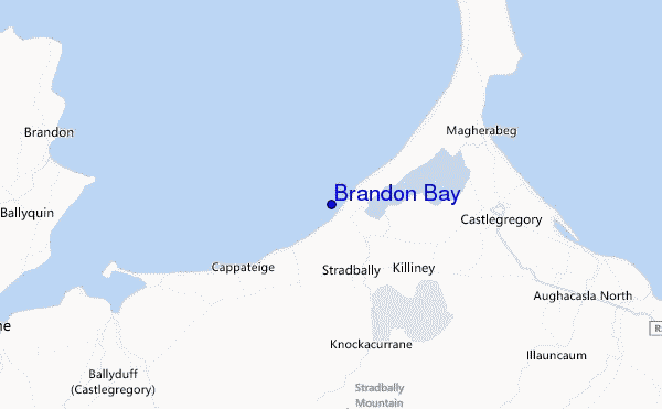 mapa de ubicación de Brandon Bay