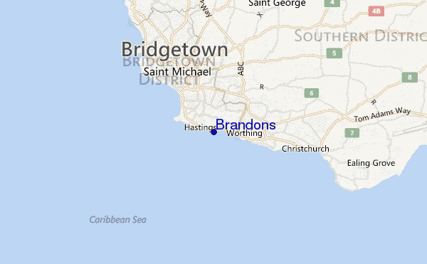 mapa de ubicación de Brandons