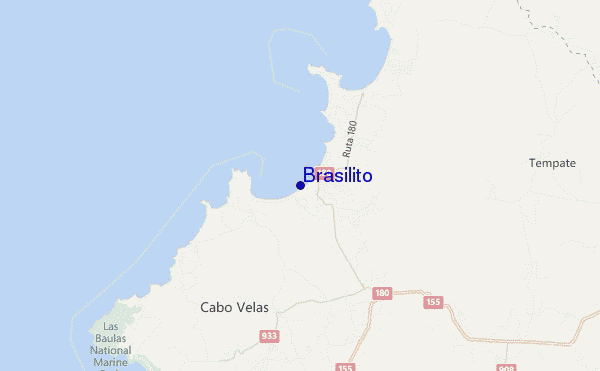 mapa de ubicación de Brasilito