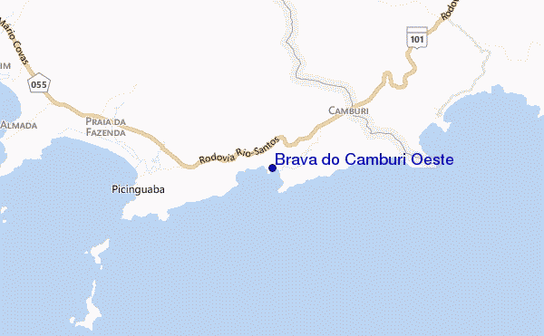 mapa de ubicación de Brava do Camburi Oeste