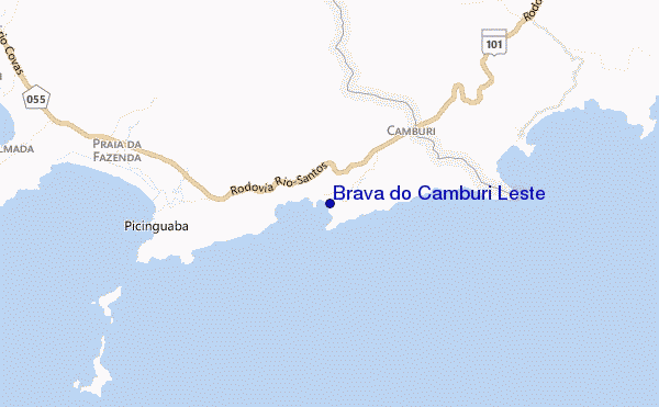 mapa de ubicación de Brava do Camburi Leste