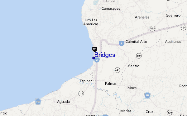 mapa de ubicación de Bridges