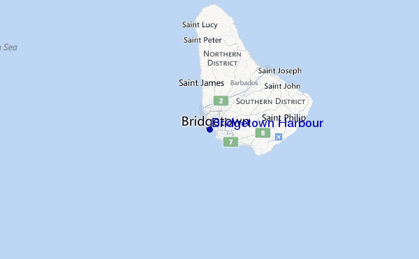 Bridgetown Harbour Location Map