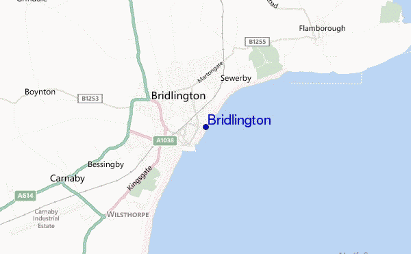 mapa de ubicación de Bridlington