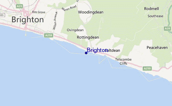 mapa de ubicación de Brighton