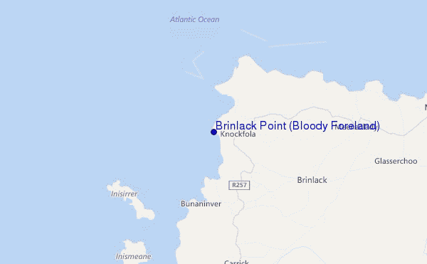 mapa de ubicación de Brinlack Point (Bloody Foreland)