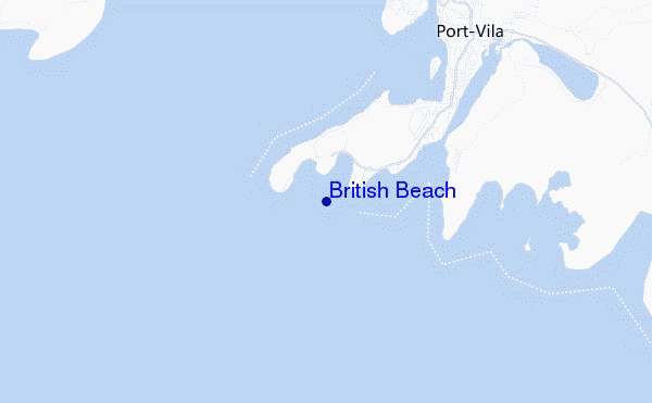 mapa de ubicación de British Beach