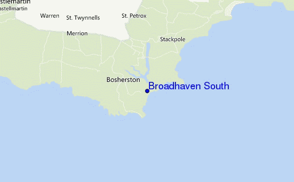 mapa de ubicación de Broadhaven South