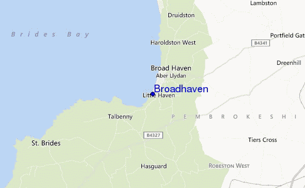 mapa de ubicación de Broadhaven