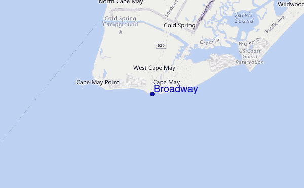 mapa de ubicación de Broadway