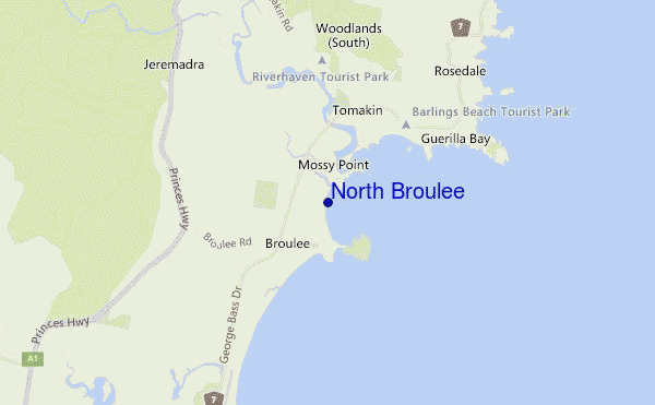 mapa de ubicación de North Broulee