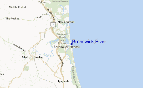 mapa de ubicación de Brunswick River