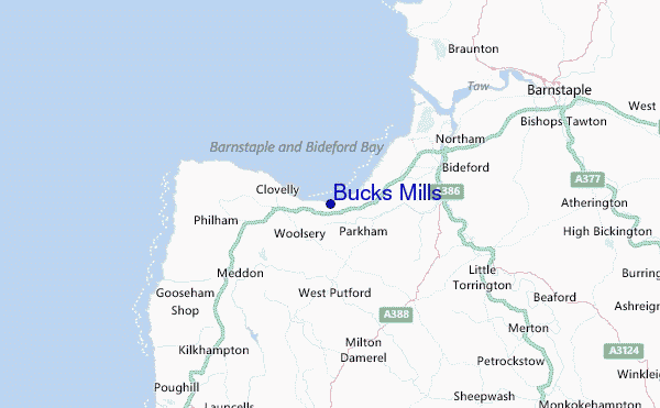 Bucks Mills Location Map
