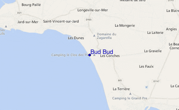 mapa de ubicación de Bud Bud