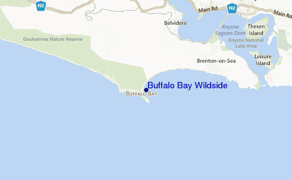 mapa de ubicación de Buffalo Bay Wildside