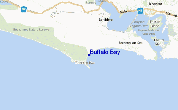mapa de ubicación de Buffalo Bay