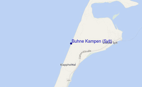 mapa de ubicación de Buhne Kampen (Sylt)