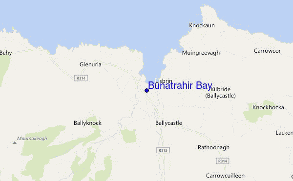 mapa de ubicación de Bunatrahir Bay