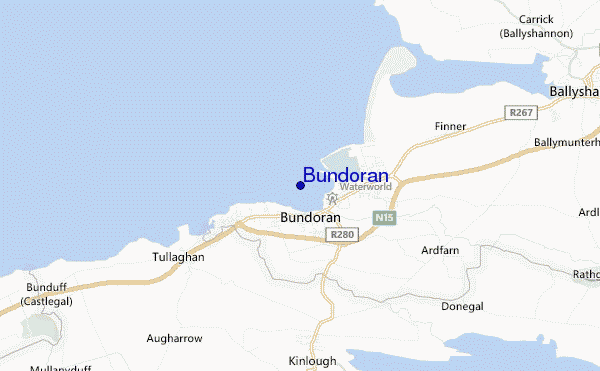 mapa de ubicación de Bundoran