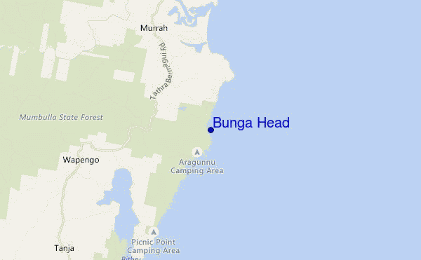 mapa de ubicación de Bunga Head