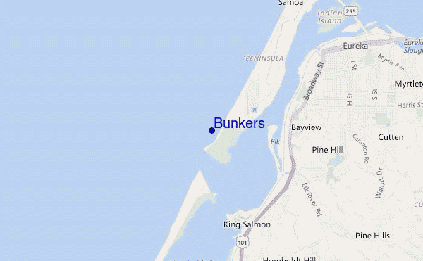 mapa de ubicación de Bunkers