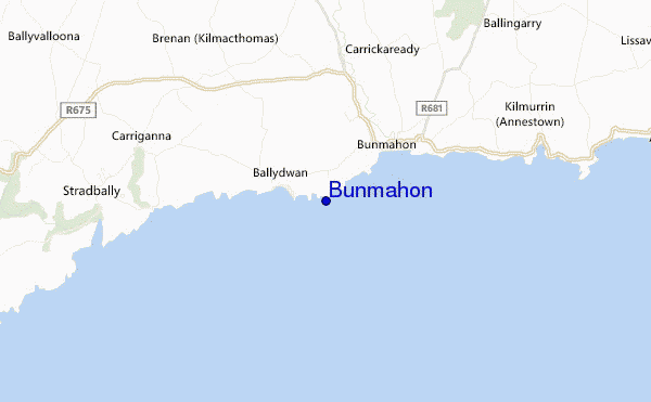 mapa de ubicación de Bunmahon