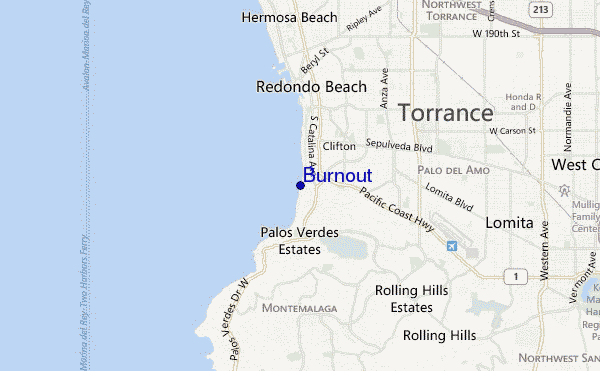 mapa de ubicación de Burnout