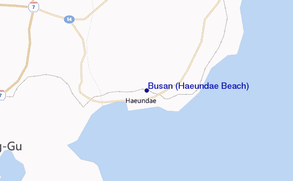mapa de ubicación de Busan (Haeundae Beach)