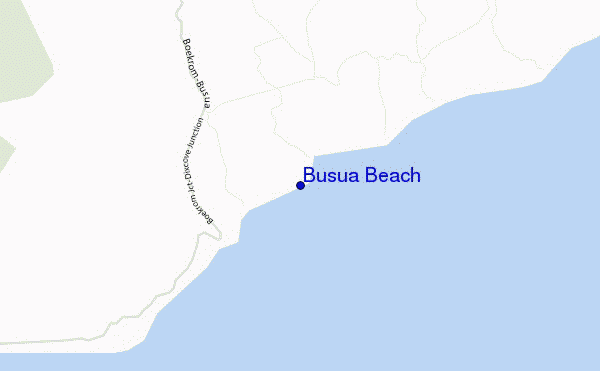 mapa de ubicación de Busua Beach