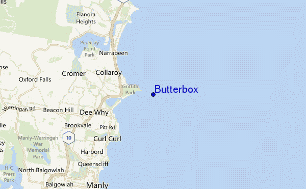 mapa de ubicación de Butterbox