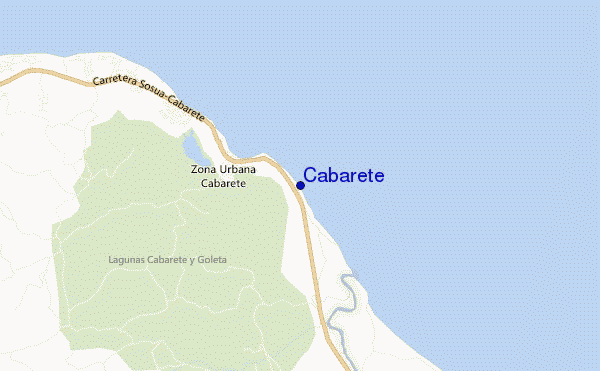 mapa de ubicación de Cabarete