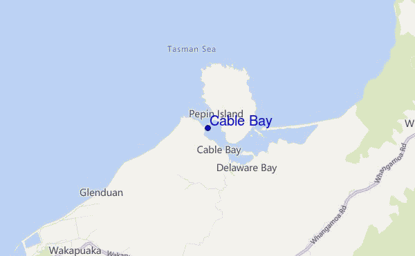 mapa de ubicación de Cable Bay