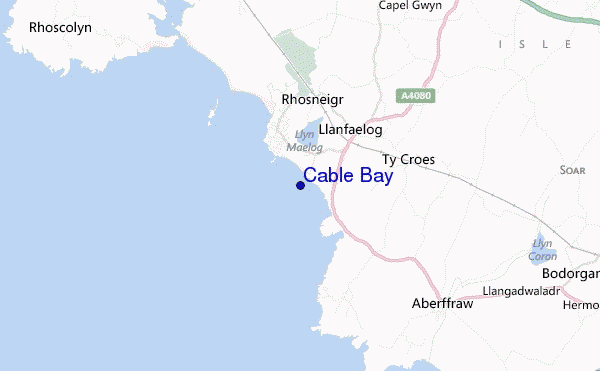 mapa de ubicación de Cable Bay