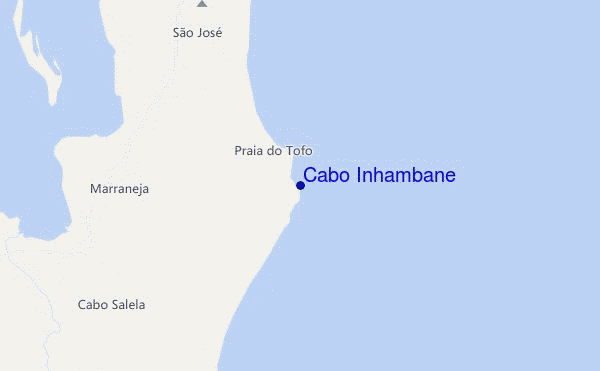 mapa de ubicación de Cabo Inhambane