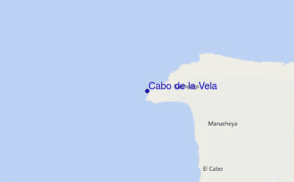 mapa de ubicación de Cabo de la Vela