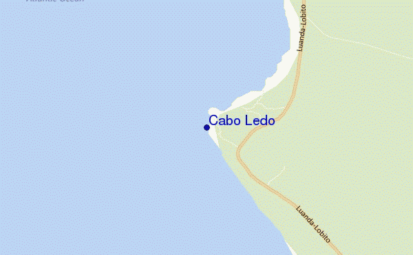 mapa de ubicación de Cabo Ledo