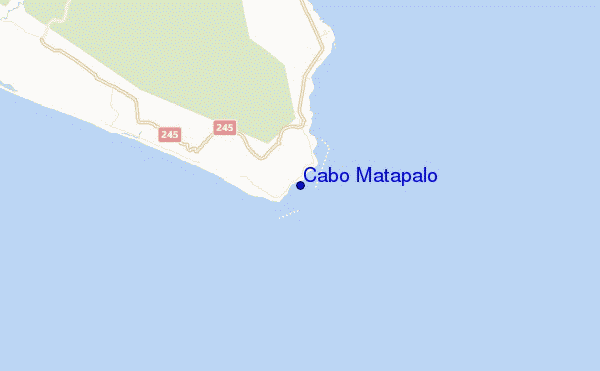 mapa de ubicación de Cabo Matapalo