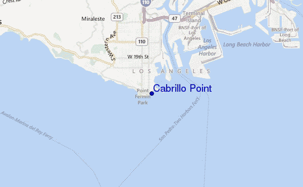 mapa de ubicación de Cabrillo Point